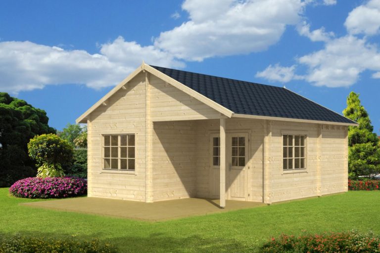 Casa de madera Copenhagen 31m2 / 5x7m / 58mm