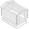Cobertizo de madera Eva A 12m2 / 3x4m / 40mm