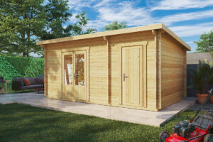 Caseta de jardín y trastero combinados Super Tom / 15m² / 5x3m / 44mm