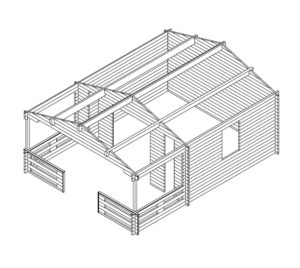 Caseta de jardín Henry 15m3 / 6 x 4 m / 44mm