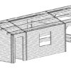 Caseta de madera Heinz 22m2 / 9 x 4 m / 58mm
