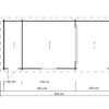 Caseta de madera Heinz 22m2 / 9 x 4 m / 58mm