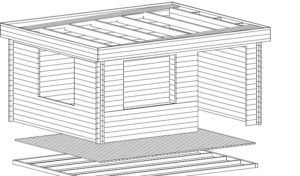 Caseta de jardín Ian A 18m2 / 5x4m / 58mm