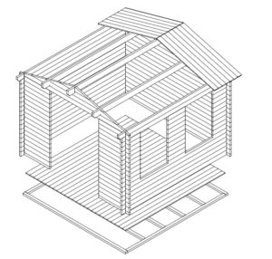 Caseta de jardín Nora B / 3 x 3 m / 40mm
