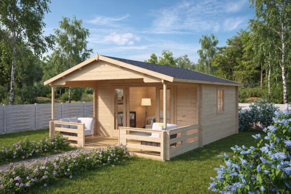 Caseta de verano 15m² | 44mm | 6x4m