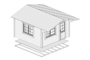 Caseta de jardín 15m² | 44mm | 4x4m