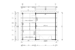 Caseta de madera 19m² | 70mm | 7x5m