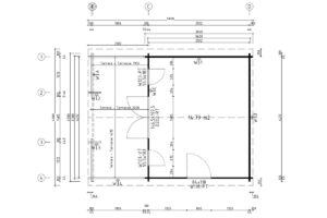 Caseta de jardín 15m² | 44mm | 6x4m