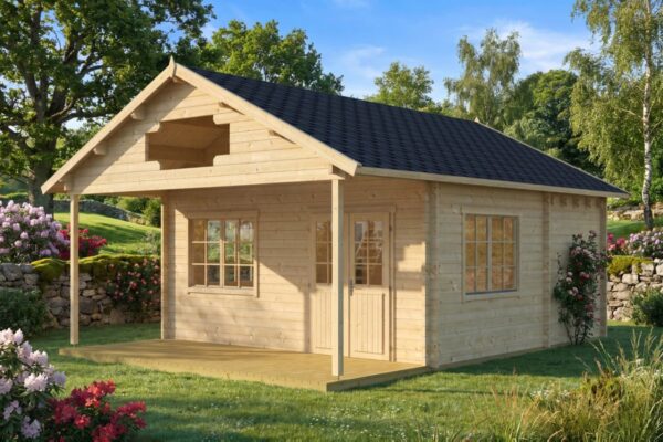Casa de madera 25m² | 70mm | 5x5m