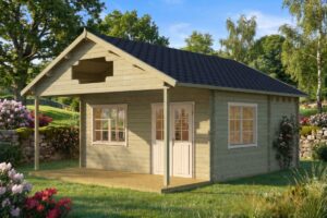Casa de madera 25m² | 70mm | 5x5m