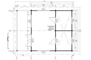 Casa de madera 25m² | 70mm | 5x5m
