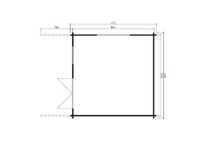 Caseta de jardín “Marcus B” 15m² | 44mm | 4x4m | G0082