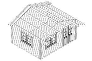 Caseta de jardín 18m² | 58mm | 5x4m