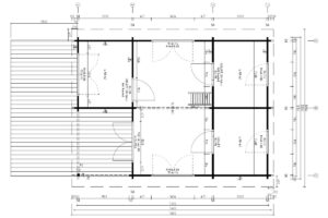 Casa de madera 31m² | 58mm | 7x5m