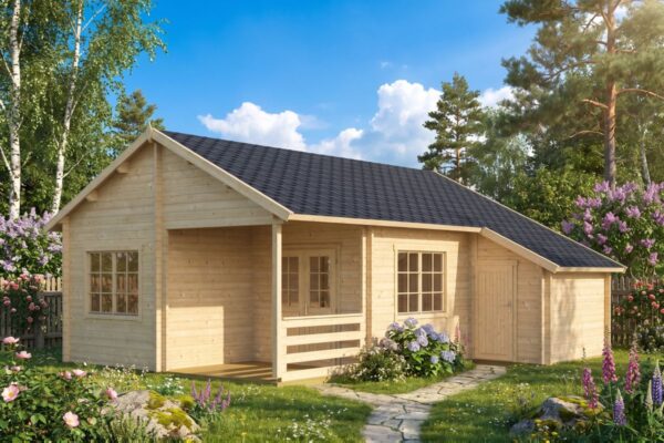 Casa de madera 35m² | 58mm | 8x7m