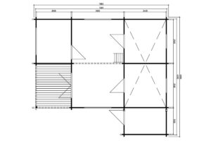 Casa de madera 35m² | 58mm | 8x7m