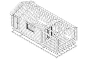 Caseta de jardín 22m² | 70mm | 9x4m