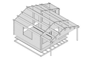 Casa de madera “Jan” 25m² | 58mm | 6x5m | G0087