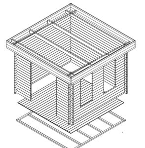 Caseta de jardín Lucas B 9m2 / 3x3m / 40mm
