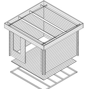 Caseta de jardín Lucas D 9m2 / 3x3m / 40mm