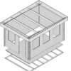 Caseta de jardín Jacob C 12m2 / 3x4 / 40mm