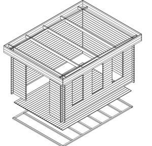 Caseta de jardín Jacob B 12m2 / 3x4m / 40mm