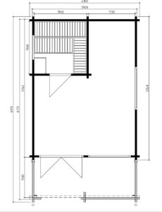 Sauna finlandesa tradicional Mika 19m2 / 4x7m / 70mm