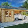 Wooden carport with side shed "Arthur" | G0080