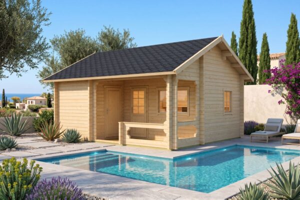 Sauna de jardín 26m² | 70mm | 6x5m