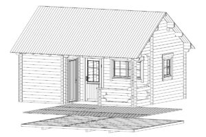 Sauna de jardín 26m² | 70mm | 6x5m