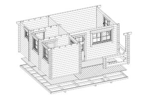 Sauna de jardín 26m² | 70mm | 6x5m