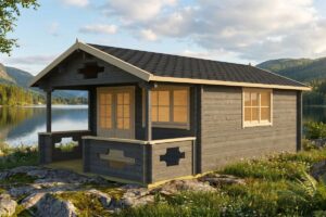 Sauna finlandesa tradicional 19m² | 70mm | 7x4m (pintado)