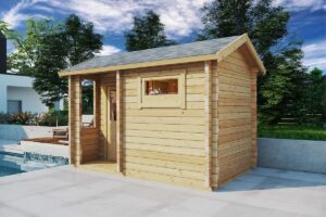 Outdoor Sauna Cabin Lisette - top view | G0093