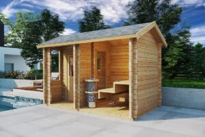 Outdoor Sauna Cabin Lisette - top view | G0093