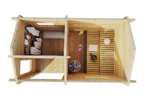 Outdoor Sauna Cabin Lisette - top view | G0093