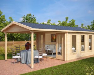 Summer House Eva E With Canopy | 12m2 | 4x3m | 44mm | G0146-1