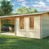 Caseta de jardín con porche Nora E 9m² 6x3m 44mm