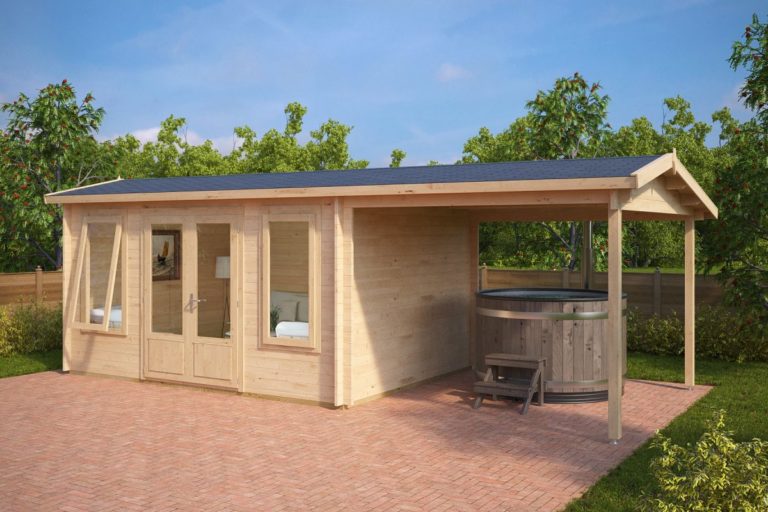 Caseta de madera Eva D 12m2 / 3x4m / 44mm