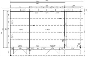 Caseta de jardín con trastero y porche Hansa Lounge XXL 22m2 / 8x5m / 44mm