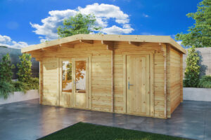 Summer house with side shed „Super Otto” 5x3m | G0172