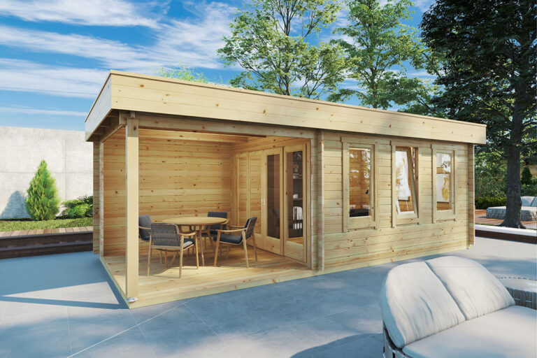 Caseta de jardín con porche