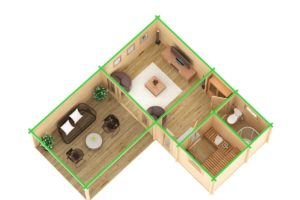 Corner Sauna A cross section 1