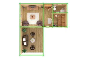 Corner Sauna A cross section 2