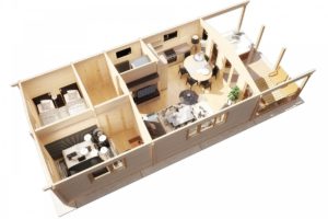 Casa de Madera 92mm Holiday A