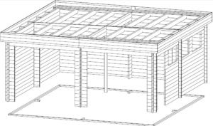 Modern Double Wooden Garage F