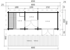 Sauna Oliver II ground plan