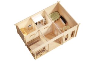 Finnish Outdoor Sauna Cabin "Oliver 1" 6x4m | G0207