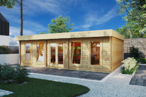 Caseta grande de madera para jugar al billar