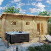 Finnish sauna cabin with terrace "Oliver 2" 6x2m | G0208