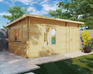 Caseta de jardín de madera - TIPO A - 18m² de espacio habitable